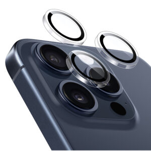 Protecteur d’objectif de caméra en strass compatible avec Iphone 15 Pro Max  / iphone 15 Pro, bracelet de protection de lentille de caméra en verre